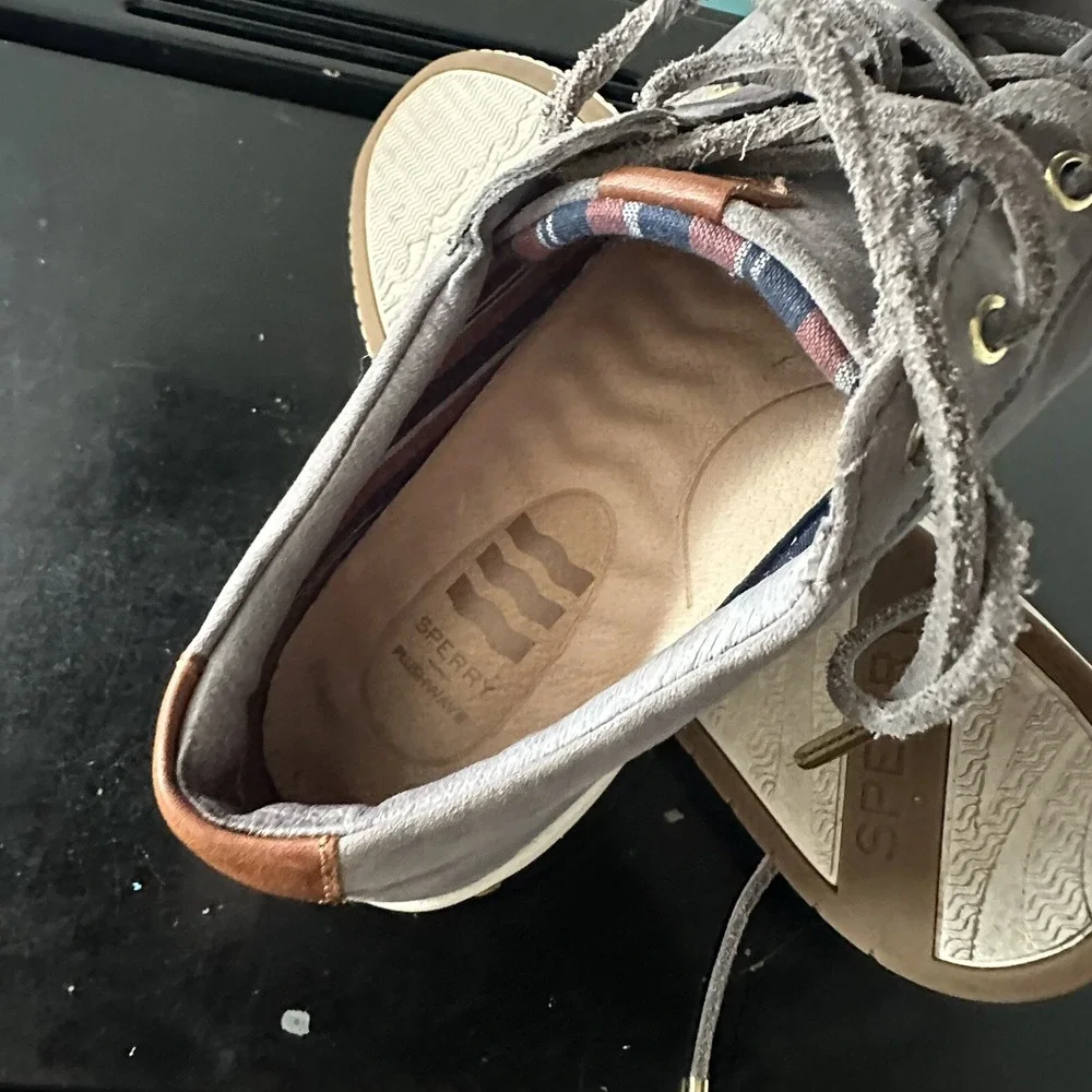 SPERRY‎ Boat Shoes Size 8.5 Women's Gray Suede Vulcanized Nautical Leisurewear